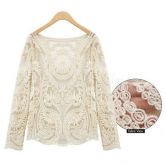 Blusa de Renda c/manga.