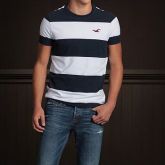 Camisa Hollister c/listras brancas